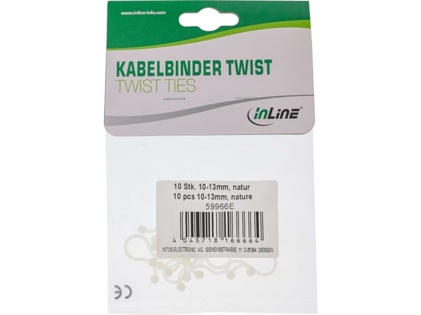 InLine 59966E, Valkoinen, 13 mm, 3 g, 90 mm, 180 mm, 9 mm