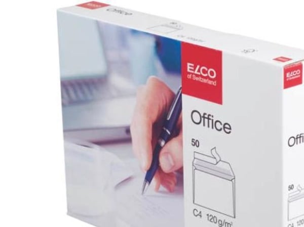 Elco Office C4, C4 (229 x 324 mm), Hvit, 120 g/m², 229 mm, 324 mm, 50 stykker