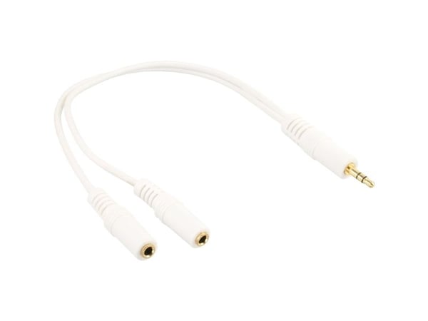 InLine 99300G, 3.5mm, Hankjønn, 2 x 3.5mm, Hunkjønn, 0,1 m, Hvit