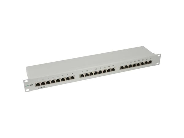 InLine 74224B, RJ-45, Cat5e, Sort, Rackmontering, 1U, 1,55 kg