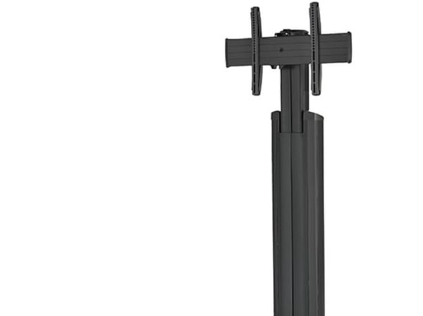 Chief Fusion Medium Height Adjustable Mobile TV Cart - For Displays 32-65" - Black - Vogn - for LCD-skjerm - svart - skjermstørrelse: 32"-65"