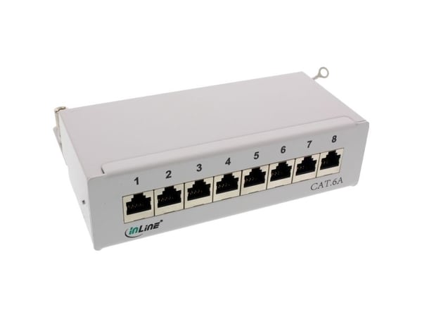 InLine 4043718209408, RJ-45, Cat6a, Grå, Veggmontering, 575 g, 135 mm