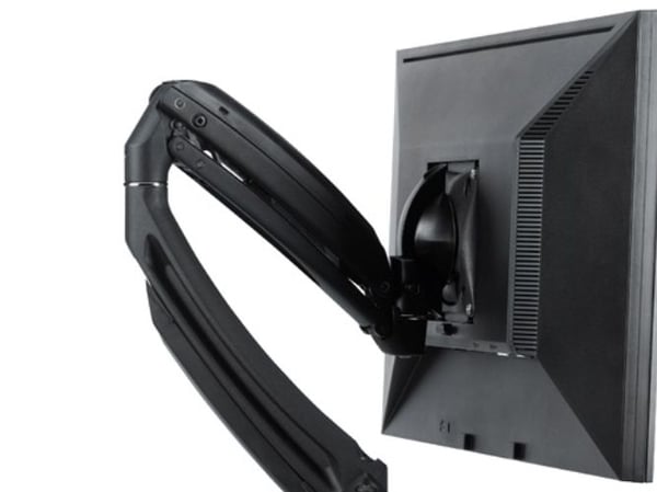 Chief Kontour K1D Dynamic - Monteringssett (skrivebordsklemmemontering) - for Skjerm - aluminium - svart - skjermstørrelse: 10"-30"