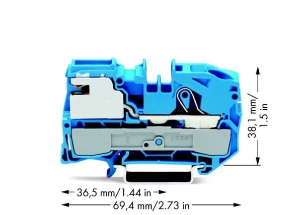 Wago 2016-7114, 12 mm, 69 mm, 38,1 mm, 250 V