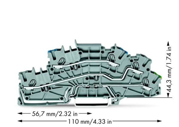 Wago 2003-6646, 5,2 mm, 110 mm, 44,3 mm, 400 V