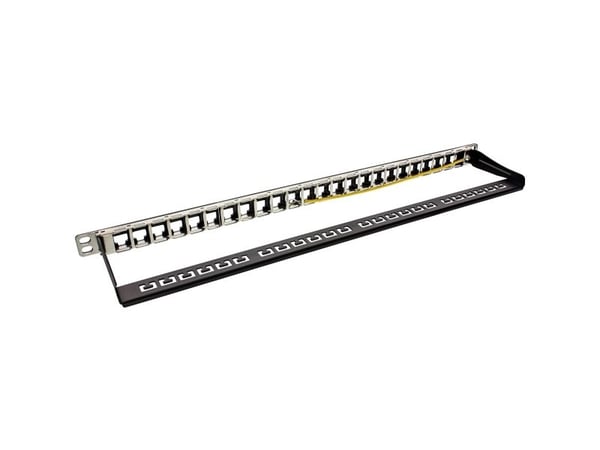 InLine 76824C, Cat5e, Cat6, Cat6a, Rackmontering, 0.5U, Svart, 100 x 480 x 22 mm, 100 mm