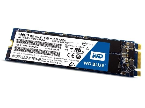 WD Blue PC SSD WDS250G1B0B - SSD - 250 GB - intern - M.2 2280 - SATA 6Gb/s