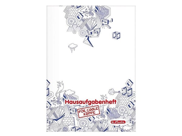 Herlitz 11325834, Blå, Hvit, 48 ark, A5, 80 g/m², Kartong, Papir, 1 stykker
