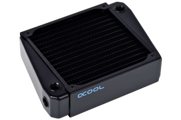 Alphacool 14244, Kylfläns, mässing, Stål, Svart, 144 mm, 195 mm, 45 mm