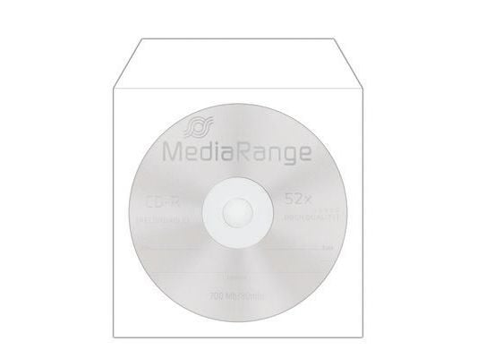 MediaRange BOX162, Sleeve til laptop, 1 disker, Hvit, Papir, Plast, 124 mm, 124 mm