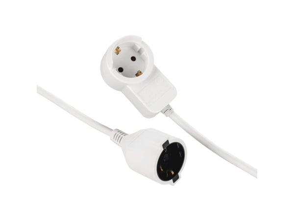 Hama Powerplug, 3 m, 2 AC-pistorasia(a), Sisätila, Valkoinen, 1 kpl