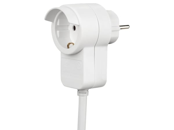 Hama Powerplug, 3 m, 2 AC-pistorasia(a), Sisätila, Valkoinen, 1 kpl