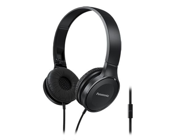 Panasonic RP-HF100ME - Hodetelefoner med mikrofon - on-ear - kablet - 3,5 mm jakk