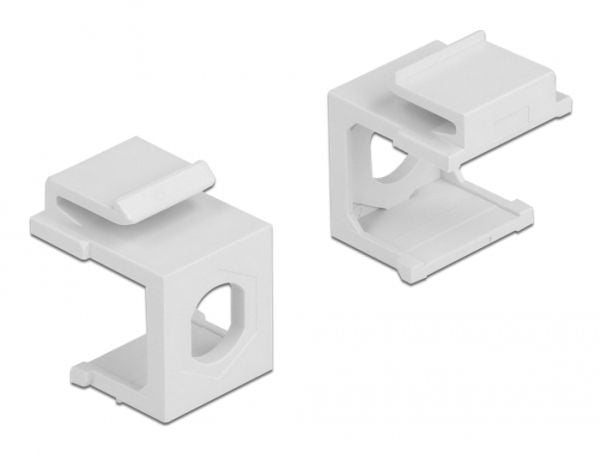 Delock - Modulinnlegg (tomt) - hvit - 1 port (en pakke 4)