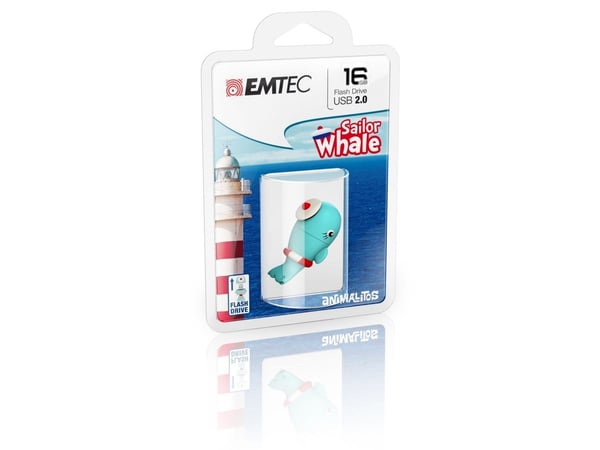 EMTEC Animalitos Marine Range M337 Sailor Whale - USB flash-enhet - 16 GB - USB 2.0