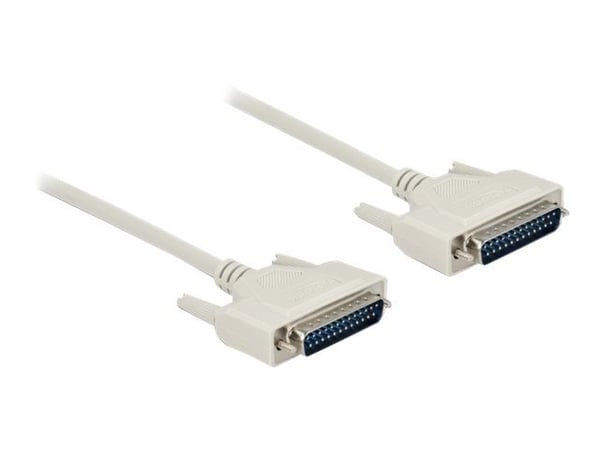 Delock - Seriell kabel - DB-25 (hann) til DB-25 (hann) - 50 cm - tommelskruer - beige