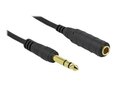 DeLOCK 86766, 6.35mm, Uros, 6.35mm, Naaras, 10 m, Musta