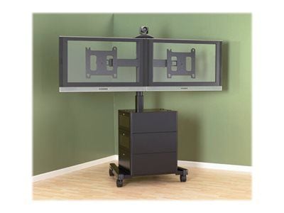 Chief Large Flat Panel Mobile Cart - For Displays 55-100" - Black - Stativ (grensesnittsbrakett) - for flatpanel - svart - skjermstørrelse: 42"-71"...