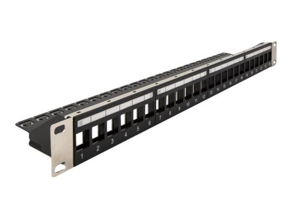 Delock - Patch-panel - 1U - 19" - 24 portar