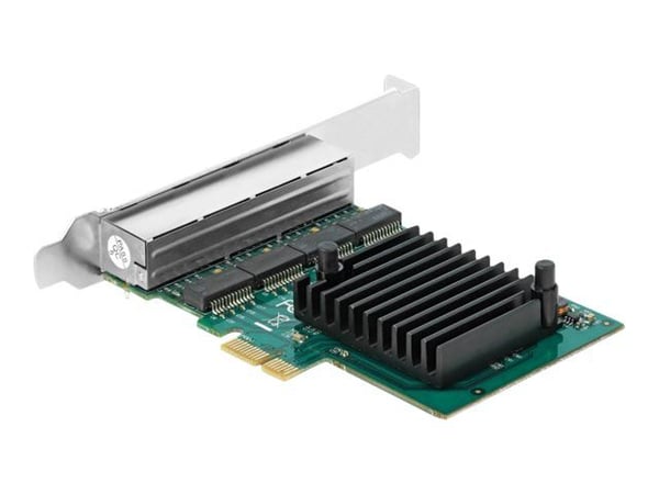Delock - Nettverksadapter - PCIe 2.0 lav profil - Gigabit Ethernet x 4