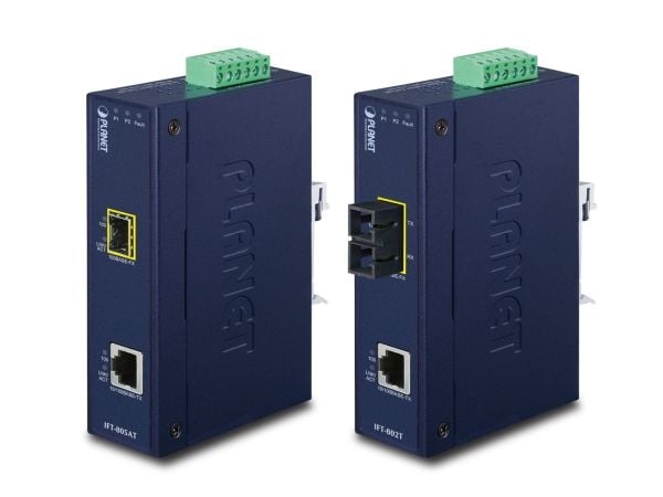 PLANET IFT-805AT - Fibermedieomformer - 100Mb LAN - 10Base-T, 100Base-FX, 100Base-TX - SFP (mini-GBIC) / RJ-45