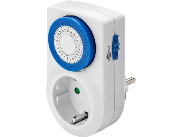 Goobay 59038, Päivittäinen ajastin, Valkoinen, Rotaatio, 30 min, IP20, WEEE, GS: TÜV Süd