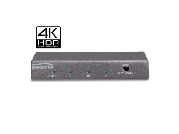 Marmitek Split 612 UHD 2.0, HDMI, 2x HDMI, 1x HDMI, 4096 x 2160 piksler, Grå, 36 bit