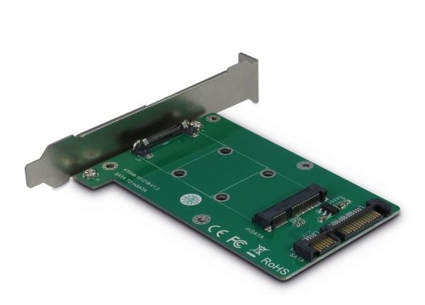 Inter-Tech Trägerkarte KT008A PCI SATA -> mSATA detaljhandel