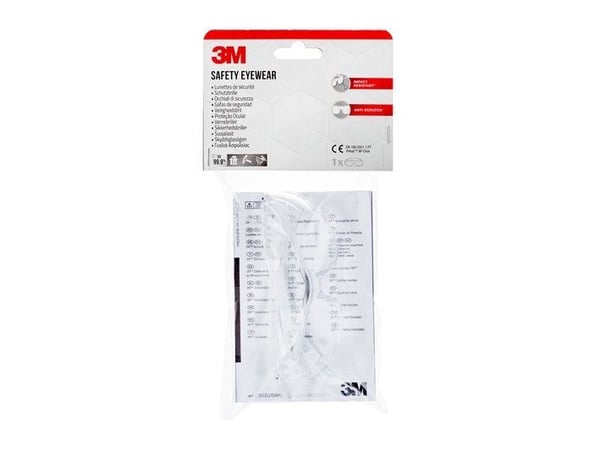 3M Virtua, Skyddsglasögon, Bygg/renovering, Alla, EN 166:2001 1 FT, Transparent, Polykarbonat