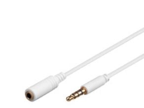 Goobay 62359, 3.5mm, Hankjønn, 3.5mm, Hunkjønn, 0,5 m, Hvit