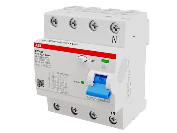 ABB RCD TypeB 4P 63A 30mA 3kA 4TE F204B-63/0.03-4TE ( 2CSF204568R1630 )
