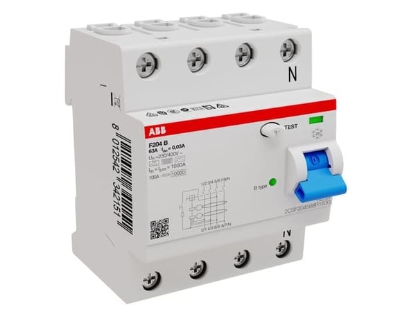 ABB RCD TypeB 4P 63A 30mA 3kA 4TE F204B-63/0.03-4TE ( 2CSF204568R1630 )