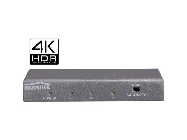 Marmitek Split 612 UHD 2.0, HDMI, 2x HDMI, 1x HDMI, 4096 x 2160 piksler, Grå, 36 bit