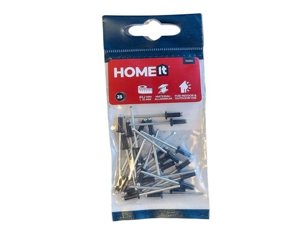 HOME It® popnitte Ø3,2×L10 mm - sort - 25 stk.
