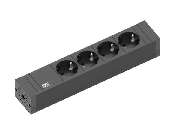 Bachmann 420.0017, 2 m, Sisätila, Musta, 4 AC-pistorasia(a), 268 mm, 52 mm