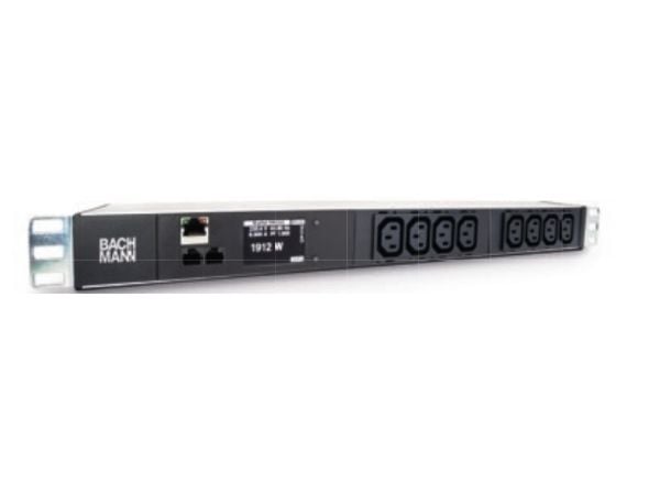 Bachmann BlueNet BN2000, Perus, Musta, Hopea, 8 AC-pistorasia(a), 1,5 m, 230 V, 16 A