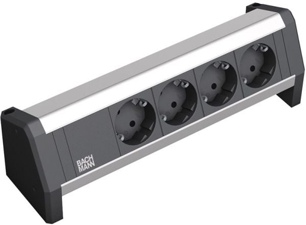 Bachmann DESK 1 - Effektband - AC 230 V - ingång: GST18 - utgångskontakter: 4 - Tyskland - svart, eloxerad aluminium