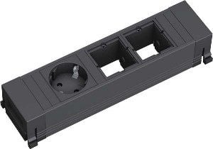Bachmann POWER FRAME, 0,2 m, Sisätila, Tyyppi J, Alumiini, Muovi, Terästä, Musta, 1 AC-pistorasia(a)