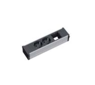 Bachmann 912.010, 0,1 m, Alumiini, Musta, 2 AC-pistorasia(a), 217 mm, 1 kpl Bachmann 912.010, 0,1 m, Alumiini, Musta, 2 AC-pistorasia(a), 217 mm, 1 kpl