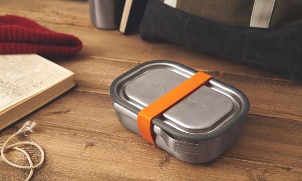 black+blum BAM-SS-L003, Lunsjbeholder, Voksen, Oransje, Rustfritt stål, Silikon, Rustfritt stål, Monokromatisk, Rektangulær