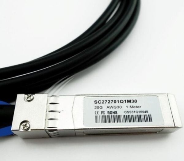 BlueOptics MCP2M00-A002E30N-BL, 2 m, Rett kabel, SFP28, SFP28, Hankjønn/hankjønn