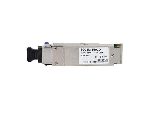Yhteensopiva Cisco QSFP-100G-SM-SR BlueOptics BO28L13602D QSFP28-vastaanotin, LC-Duplex, 100GBASE-CWDM4, yksimuotokuitu, 4xWDM, 2KM, 0°C/+70°C, DDM...