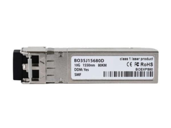 BlueOptics SFP-10G-ZR-S-BO, Fiber optisk, 10000 Mbit/s, SFP+, LC, 80000 m, 1550 dBmW