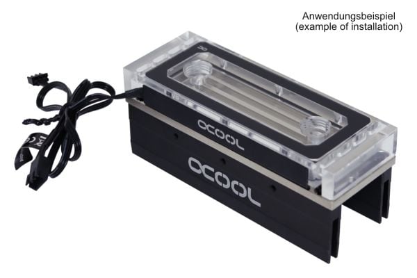 Alphacool 17467, Vannblokk, Akryl, Gjennomsiktig, 128 mm, 45 mm, 19 mm