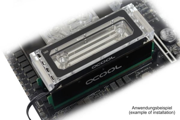 Alphacool 17467, Vannblokk, Akryl, Gjennomsiktig, 128 mm, 45 mm, 19 mm