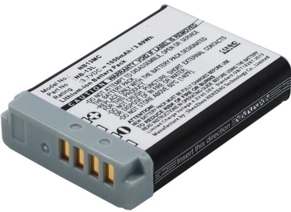 CoreParts - Batteri - Li-Ion - 1050 mAh - 3.9 Wh - svart - for Canon PowerShot G1, G5, G7, G9, SX620, SX720, SX730, SX740