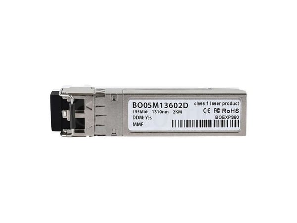 Yhteensopiva Cisco GLC-GE-100FX BlueOptics© BO05M13602D SFP Transceiver, LC-Duplex, 100BASE-FX, Multimode-kuitu, 1310nm, 2KM, DDM, 0°C/+70°C, SGMII...