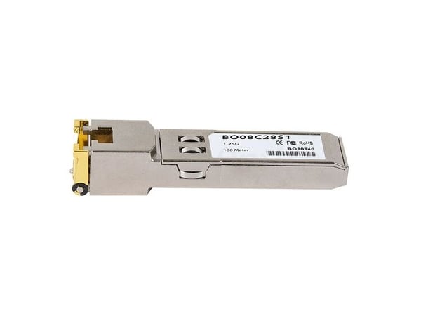 BlueOptics ABCU-5710RZ, Kopper, 1250 Mbit/s, SFP, 100 m, 1000BASE, 0 - 70 °C