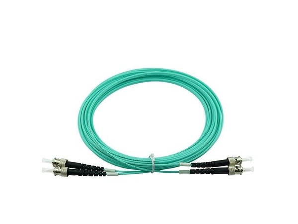 BlueOptics© Duplex fiberoptisk patchkabel, ST-PC/ST-PC beige, 20 meter, multimode G50/125µm, OM3, inngangsdemping: mindre enn 0,2dB, merkefiber, LS...