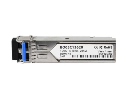 BlueOptics SFP-1G-LX-20KM-EE-BO, Fiberoptisk, 1250 Mbit/s, SFP, LC, LX, 20000 m